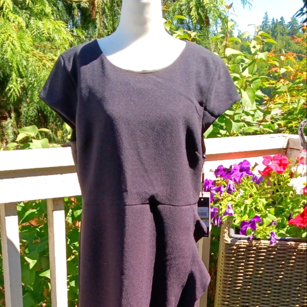 NWT Karl Lagerfeld Paris little black dress cascading ruffle skirt size …